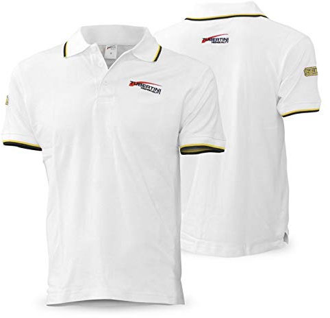 Tubertini Maglia da Pesca Polo White Mare Fiume Lago