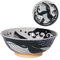 Japanese Ramen Bowl, Mino-Yaki Ceramic, Large Size 20.7cm 1.1L, Made in Japan, Whale Black and White 797678
