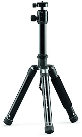 Cullmann - 52523 - Neomax 220 Mobile Reisestativ m. Smartphonehalter (Auszugshöhe 78 cm, Packmaß 21cm, Tragkraft 3kg, Gewicht 552g), schwarz