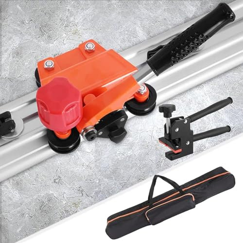 Cortador de azulejos de cerámica, cortador de azulejos de porcelana, cortador de azulejos de gran formato con ventosas y cuchillo de empuje, cortador manual para 3-12 mm de grosor