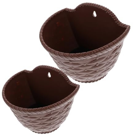 Happyyami 2stücke Pflanzer Hängende Blumentöpfe Geflochtenem Material Für Balkon Und Garten Dekorative Wandblumentöpfe Für Sukkulenten Und Kleine Pflanzen Für Innen Und Außenbereiche