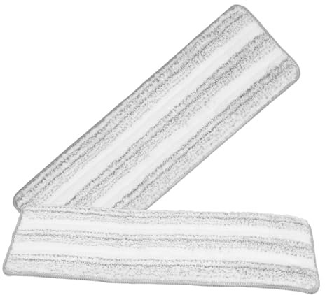 BESTYASH 2pièces Lingettes Pour Balai à Franges Lavables Et Réutilisables Recharges Plates Pour Balai à Franges Nettoient Efficacement Les Sols