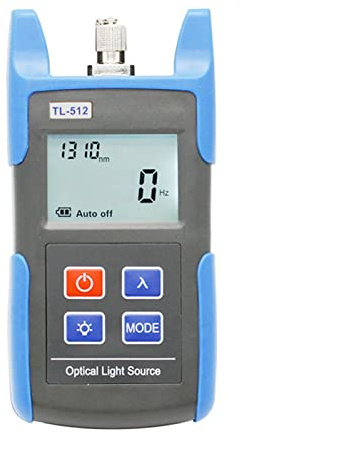 JOXLOVER Tester per fibra ottica, Sorgente luminosa Sorgente luminosa stabilizzata portatile Tester for fibra ottica con emissione di potenza TL512