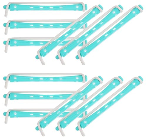 Garneck Bigoudis Permanents Pratiques pour Filles, 12 Pièces en Pp, Faciles à Utiliser pour Boucles Cheveux la Maison Voyage, Gain de Temps Assuré