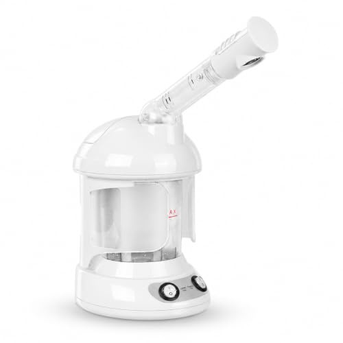 Vaporisateur Facial, Appareil à Vapeur Nano-Ionique, Humidificateur à Brume Chaude, Sauna Facial pour Spa à Domicile ou Salon de Beauté, Buse Orientable à 360°
