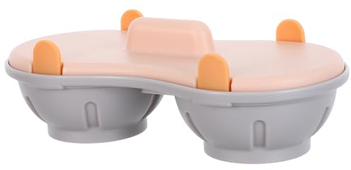 Lurrose Vaporiera per Uova da Cucina in Plastica Resistente, Cuociuova per Microonde 2 Uova Coperchio, per Uso Domestico e Colazioni Rapide