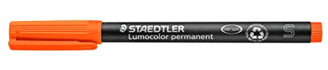 STAEDTLER Lumocolor 313 Permanent Marker – Orange, 10 Stück, S