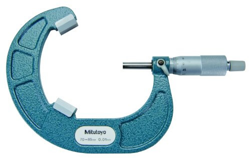 Mitutoyo 114-106 Sonder-Bügelmessschraube ohne Nuten, 70-85 mm