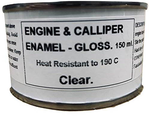 Fascinating Finishes Ltd 1 x 150ml Clear Gloss Heat Resistant Engine Lacquer. Calliper, Enamel Paint,
