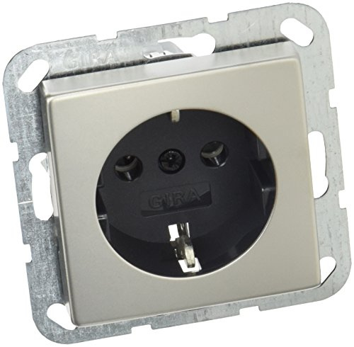Gira 0188600 Schuko-Steckdose System 55 in Edelstahl