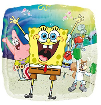 18In Spongebob Squarepants Foil Balloon, Bleu