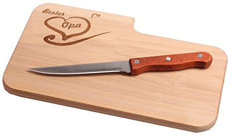 Brotzeitbrett mit Opa Geschenk für Opa 25,5x14,5x1,3cm