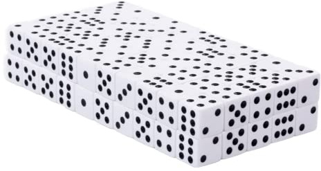 Regal Games Dice Set - 6 Sided White 16mm Square Dice for Classroom or Family Game Night - 100 Dice