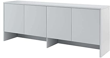 Furniture24 Aufsatz Bed Concept BC10, Schrank für Schrankbetten, 4 Türen (Grau matt)