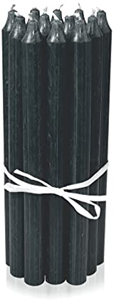 LUMELY dänische Premium Stabkerzen Schwarz, 12er Pack, Höhe 29cm, Ø 2,2cm, Brenndauer ca. 14 Stunden, zylindrische Leuchterkerzen, Deko Kerzen Set, Kerzen Skandinavisch