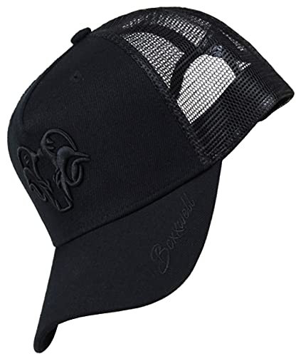 Bexxwell Trucker Cap schwarz mit 3D Logo-Stickerei (optimale Passform, Kappe, Black, Truckercap, Logo, Cap, Unisex)