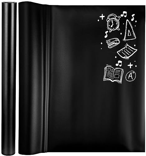 VICASKY 2 Pcs Blackboard Film Blackboard Wall Decal Chalk Wall Sticker Chalk Board Sticker Chalkboard Wallpaper Stick and Peel Decals Adhesive Chalk Board Decal Mirror Film Thicken PVC