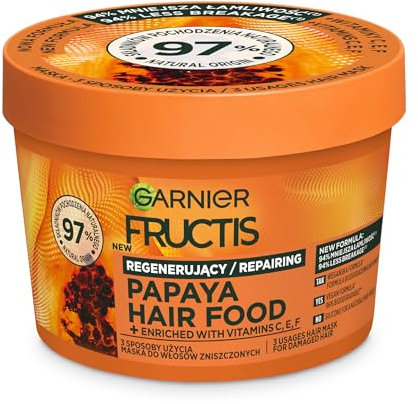 Garnier Fructis Hair Food Papaya Maschera per capelli danneggiati 400 ml