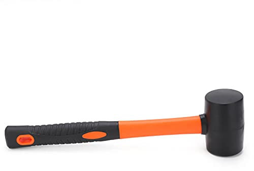 Maglio, Martello in Plastica con Impugnatura in Gomma Bicolore, con Nucleo Interno Antiurto Ad Alto Impatto, per Installazione su Pavimento in Carpenteria, Martello