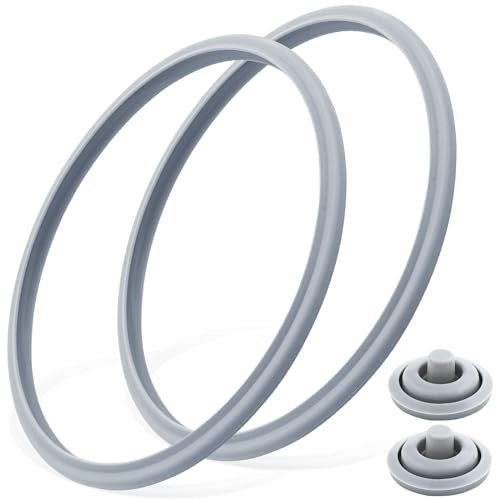 2 Anillos de Sellado para Olla A Presión 22cm, Juntas de Goma de Repuesto para Ollas A Presión, 2 Junta Indicador Cocción, Junta Tórica de Silicona para Ollas A Presión para Silit, WMF, Fissler