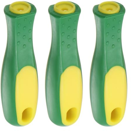 sourcing map 3 Stück Feilenheft Gummi 110mm Länge 4,8mm Rundloch Ergonomische Feilengriff für 6 Runde, dreieckige und quadratische Metallfeilen