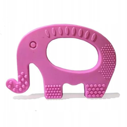 Beissring für babys Elefant Rosa