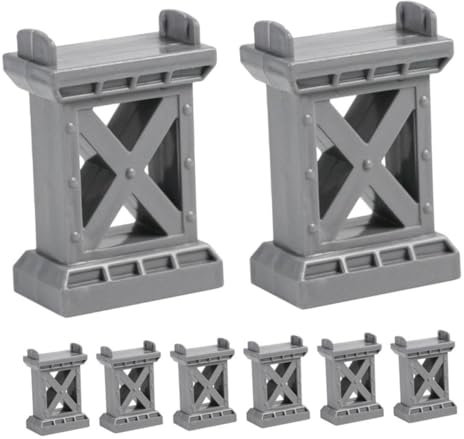 HONMEET 8stücke Brücke Stütze Modell Für Eisenbahn Stabile Brückenpfeiler Für Spielzeugzüge DIY Landschaftsaccessoires Langlebig Und Sicher