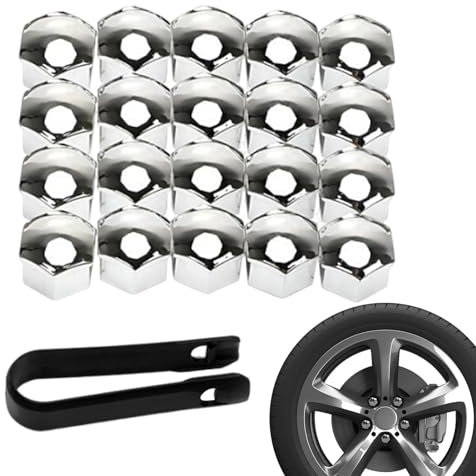Fulenyi Auto-Radmutterkappen, Radmutter-Schraubenabdeckung - Abdeckungen für Radschrauben-Radmuttern - Ersatz-Staubschutz für 17 mm, 19 mm, 21 mm, Reifenmutternabdeckungen, 20 Stück,