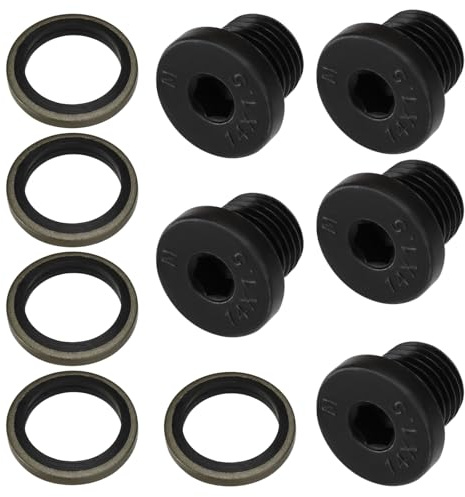 LT Easiyl Ölablassschraube für Auto, M14 x 1,5 mm, N 016 027 6 N 016 027 6 S, kompatibel mit Audi, kompatibel mit VW, kompatibel mit Porsche mit Dichtring, 5 Stück
