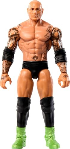 Mattel WWE Batista-Actionfigur, Hauptkampf-Serie #152, ca. 15 cm große Sammelfigur mit 10 Bewegungspunkten und lebensechtem Aussehen, JCV34, [Mehrfarbig]
