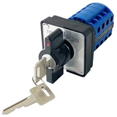 Ruota interruttore di conversione YMW26 LW26-20YS2/4 Controllo doppia potenza 20A 4 poli 3 posizioni 110V-OFF-220V con commutatore a chiave con manopola rotante