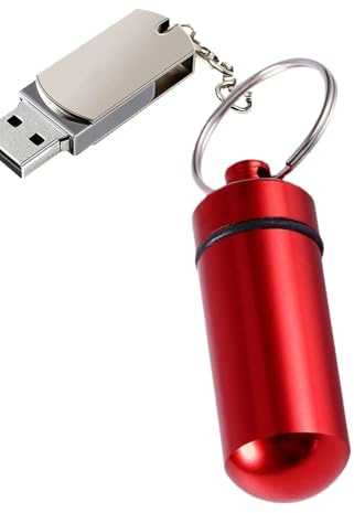 Pillendose Schlüsselanhänger - Wasserdichte Medikamentenbox Schlüsselanhänger, Metall Medikamentenbehälter für Tasche | Tragbarer Pillenspender, Pillendose Outdoor