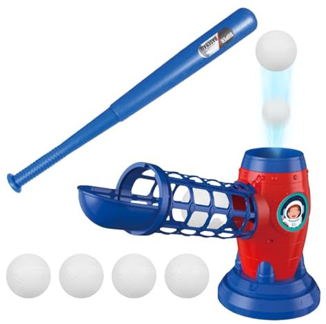 Baseball Throwing Machines - Automatic Ball Thrower, Adjustable Speed Baseball Trainer | Baseball Tennis Launch Machine with Balls, Professional Launch Machine