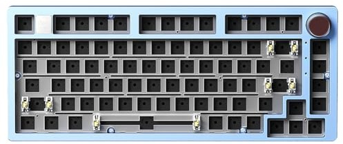 Tdkjfoutr Kit tastiera meccanica 81 tasti con interruttori hot-swappable, retroilluminazione RGB, su cuscinetti D, tastiera meccanica cablata