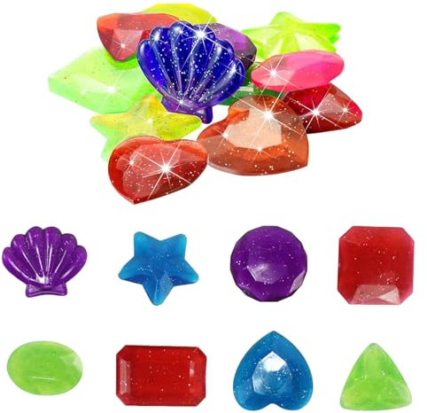 Set de Gemas Coloridos Gemas de Buceo para Piscina Juguetes de Natación Gemas Coloridos Cristales De Diamante Grandes Diamantes Acrílicos De Piedras Preciosas Para Niños para Niños y Niñas, 8 Piezas