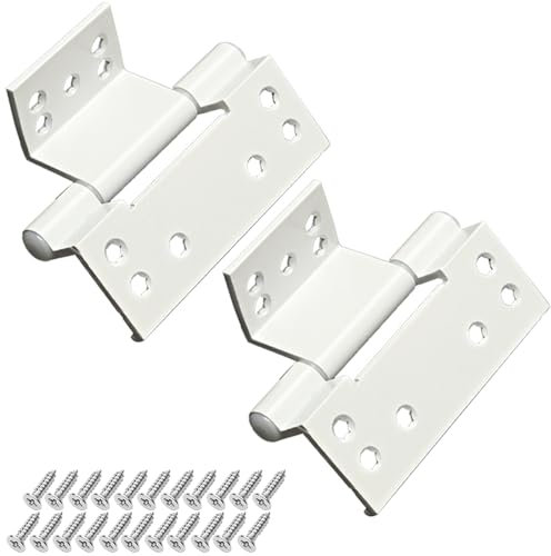 Monlech Charnière de porte UPVC robuste en alliage d'aluminium pour portes battantes, portes et fenêtres en PVC, blanc (grande taille)
