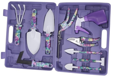 TOYANDONA 10 Pièces Outils De Jardinage avec Râteau Cisaille Pelle Kit De Jardinage Robuste Outil à Main Ensemble De Travaux