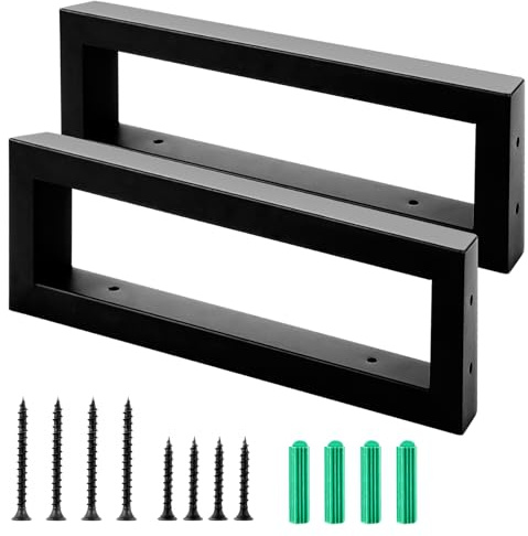 STARVAST 2 soportes para lavabo, soporte de pared, estante de pared de metal, soporte de consola para lavabo, soporte de pared versátil (negro, 30 cm / 2 unidades)