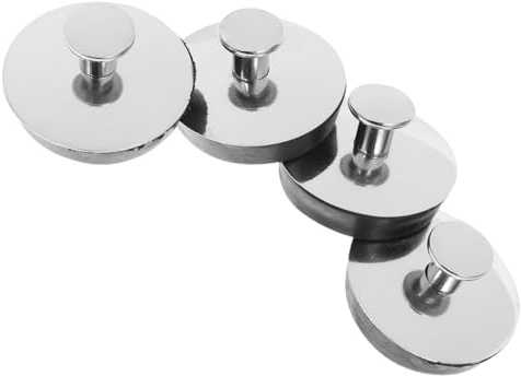 FONDOTIN 4pcs Stainless Steel Bathroom Sink Drain Stoppers Basin Plugs with Leak Seal Easy to Install Washbasin Drain Filters for Bathtub and Kitchen Sinks