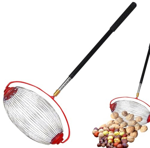 JOPWUE 26~56 Nusssammler, -Sammler, Apfel-Sammler-Roller, Walnuss-Picker-Roller, -Sammler, leicht zu pflücken und zu entleeren, für Walnuss, Hickory, Kastanien, Buckeye, Golf (B-Große