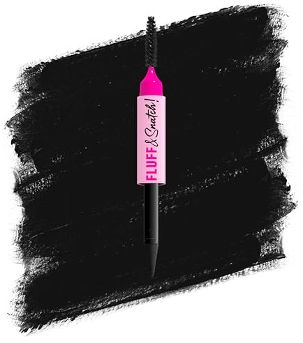 NYX PROFESSIONAL MAKEUP Fluff & Snatch Brow Powder Pen, Cream To Powder Eyebrow Pen For Soft, Defined Brows, Smudge and Transfer-Resistant Formula - Black