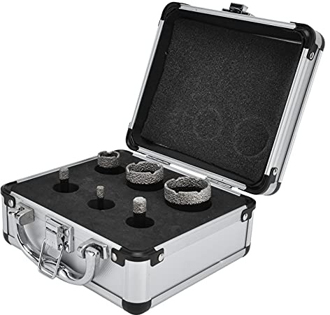 Ausla – Jeu de Forets à Noyau, Forets à Carrelage Durables pour Marbre et Granit, Tailles 6-38mm Compatibles avec les Meuleuses d'angle