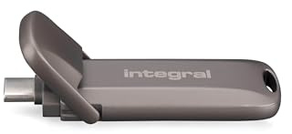 Integral USSD 256 GB Turbo C USB 3.2 Gen 2 × 2 metall-USB-minne med ultrasnabb bärbar SSD, läsning upp till 2 000 MB/s och skrivning upp till 1 300 MB/s — Robust design av zinklegering