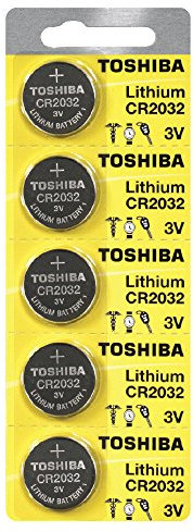 Toshiba CR2032 3 Volt Lithium Coin Battery (5 Batteries)