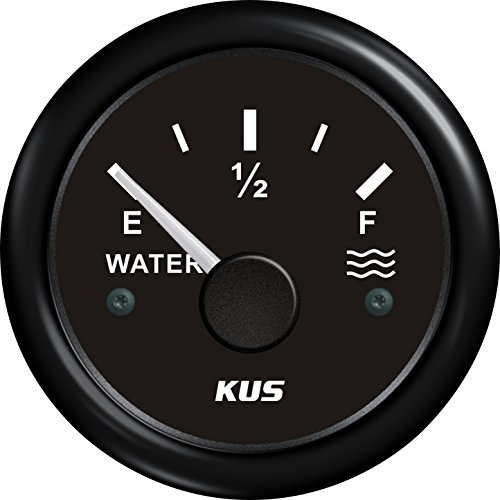 KUS CPWR-BB, 240-33 Ohm, Electric Water Level Gauge, 12V / 24V, 2 (52mm) with Backlight