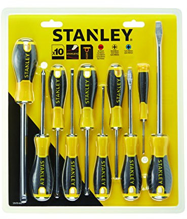 STANLEY STHT0-60211 Essential Screwdriver Set - Yellow (10-Piece)