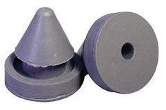 Hinge Outlet Door Silencer, Heavy Duty Rubber 1/2 Inch Diameter, for Metal and Wood Doors, 15 Pack