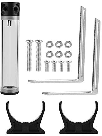 VBESTLIFE Wasserkühlbehälter, 190 mm / 240 mm / 300 mm / 400 mm * 50 mm Durchmesser POM-Zylinder-CPU-Wasserkühler-Reservoirsystem Kühlkörper-Kit für PC-Computer(240mm)