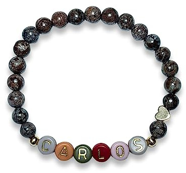 Majas Perlen Armband Herzenskind Rosenquarz Herzen und Facettenperlen echt platiniert Geschenk Mädchen Kinderarmband Lieblingsmensch - Handmade Personalisierbar