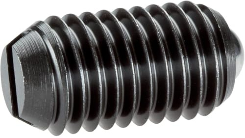 HALDER Federndes Druckstück, mit rollender Kugel und Schlitz/Automatenstahl, Standard-Federkraft | d1=M16 | 22051.0016